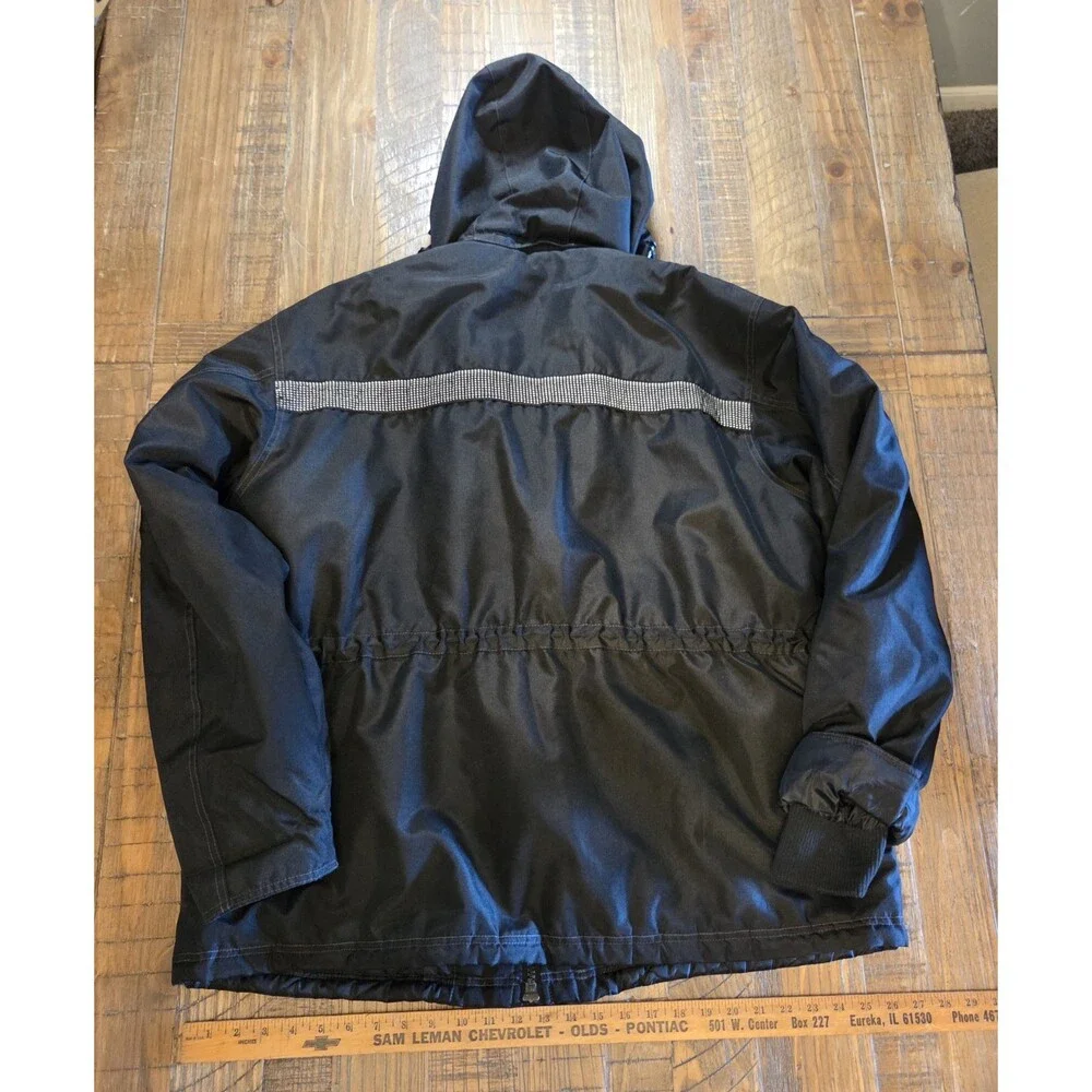 CAT Workwear Heavy Insulated Parka Coat Mens XL Black MultiPocket Zip